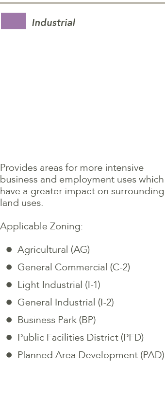 ￼Industrial Provides areas for more intensive business and employment uses which have a greater impact on surrounding...