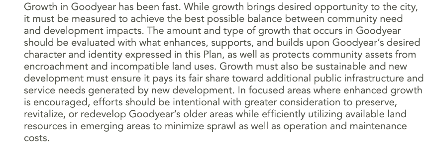 Growth in Goodyear has been fast. While growth brings desired opportunity to the city, it must be measured to achieve...