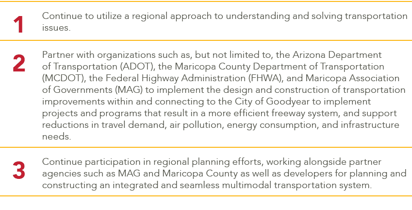 1,Continue to utilize a regional approach to understanding and solving transportation issues.,2,Partner with organiza...