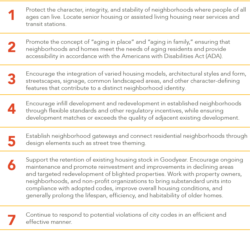 1,Protect the character, integrity, and stability of neighborhoods where people of all ages can live. Locate senior h...