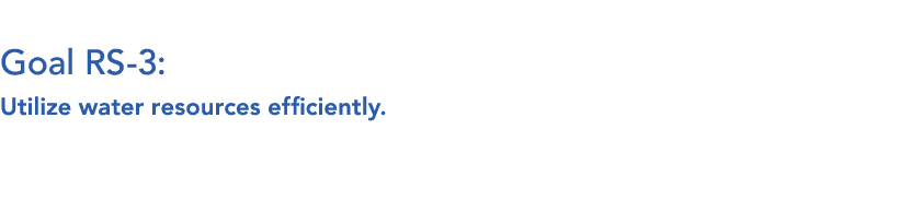  Goal RS 3: Utilize water resources efficiently. 