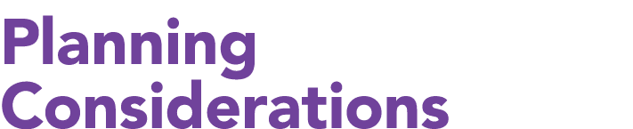 Planning Considerations