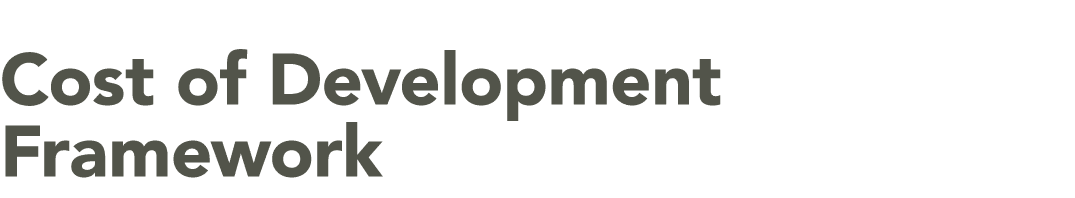  Cost of Development Framework 