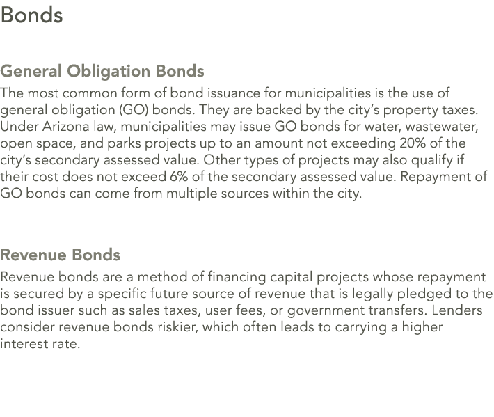 Bonds General Obligation Bonds The most common form of bond issuance for municipalities is the use of general obligat...