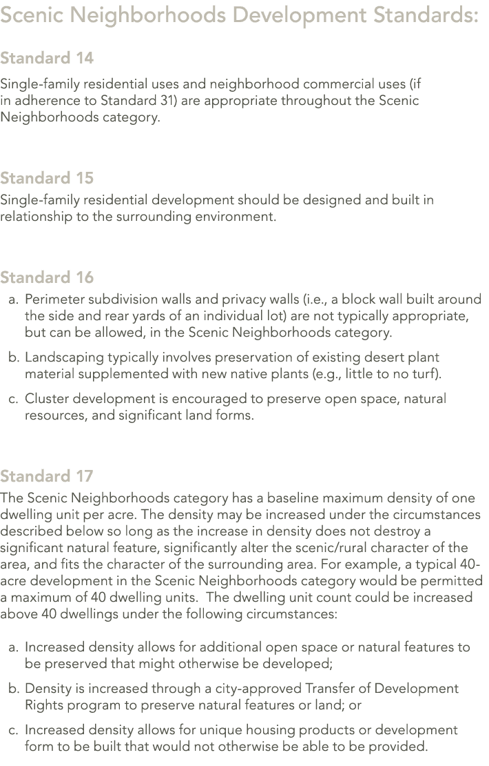 Scenic Neighborhoods Development Standards: Standard 14 Single family residential uses and neighborhood commercial us...