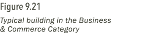 Figure 9.21 Typical building in the Business & Commerce Category