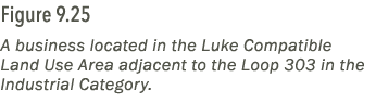 Figure 9.25 A business located in the Luke Compatible Land Use Area adjacent to the Loop 303 in the Industrial Category.