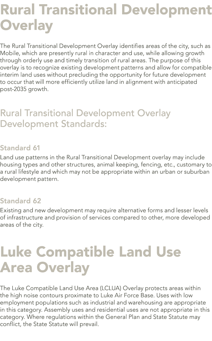 Rural Transitional Development Overlay The Rural Transitional Development Overlay identifies areas of the city, such ...