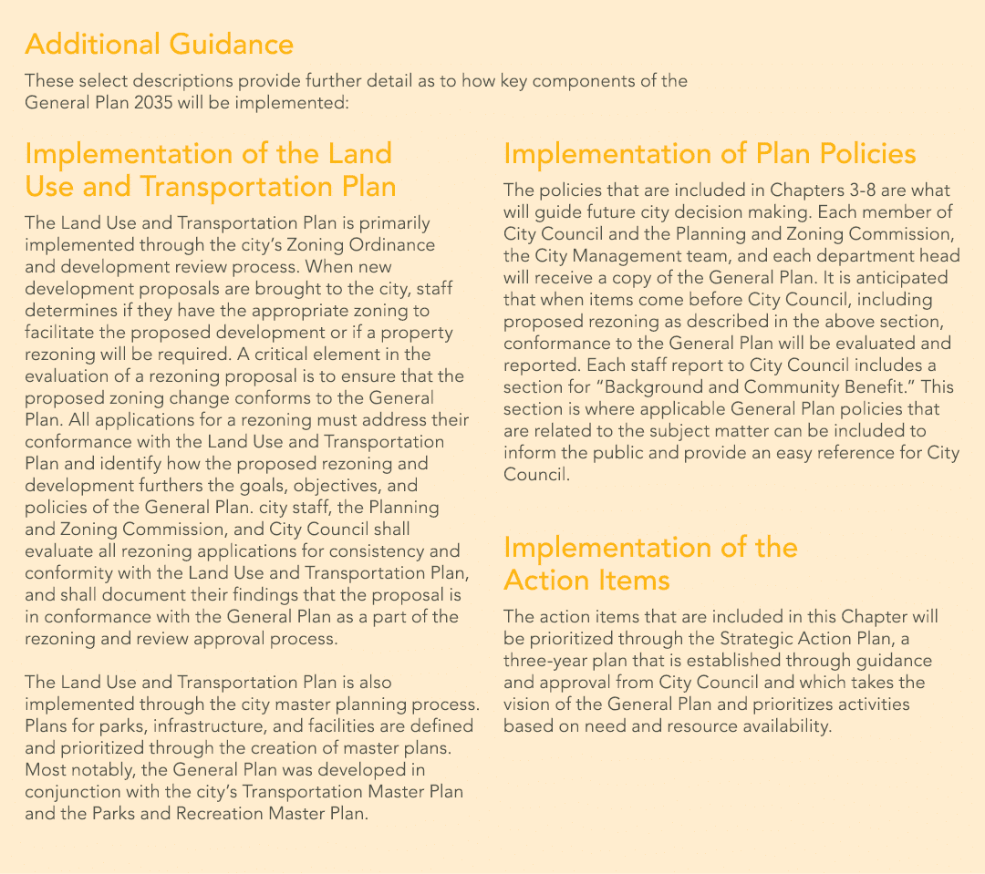Additional Guidance These select descriptions provide further detail as to how key components of the General Plan 203...