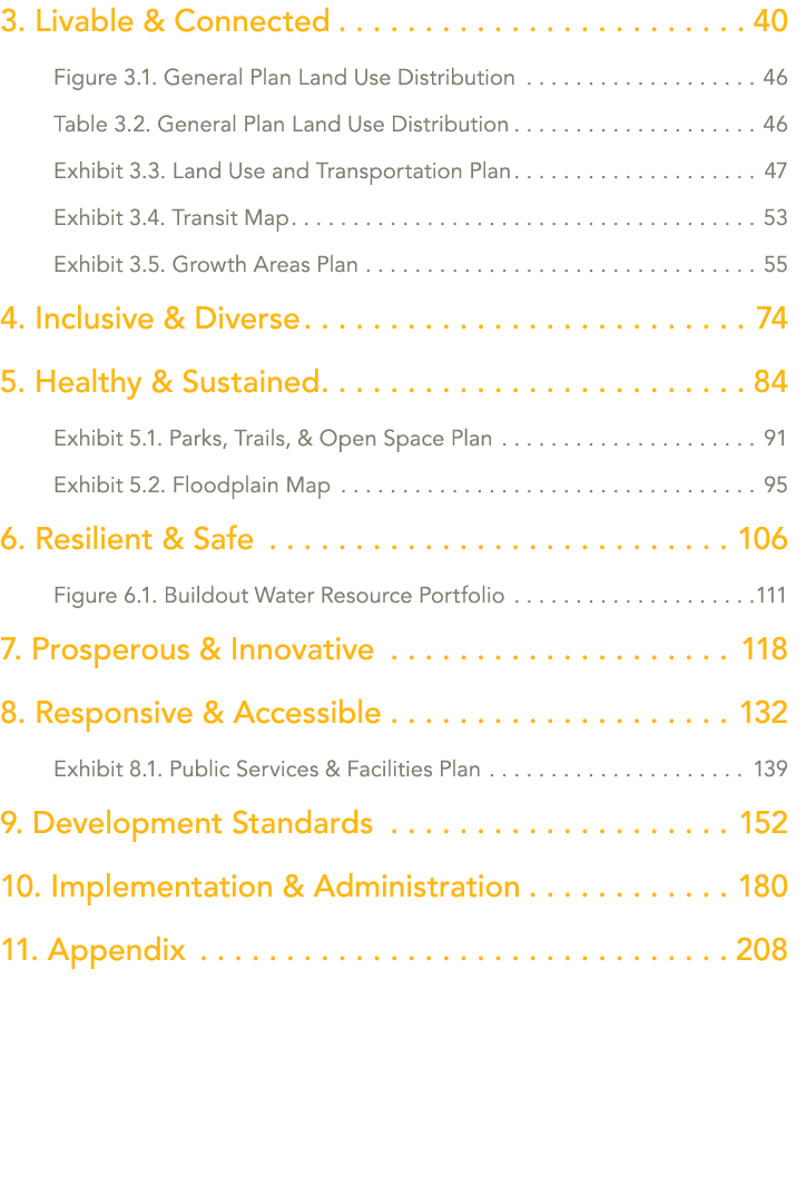 3. Livable & Connected 40 Figure 3.1. General Plan Land Use Distribution 46 Table 3.2. General Plan Land Use Distribu...
