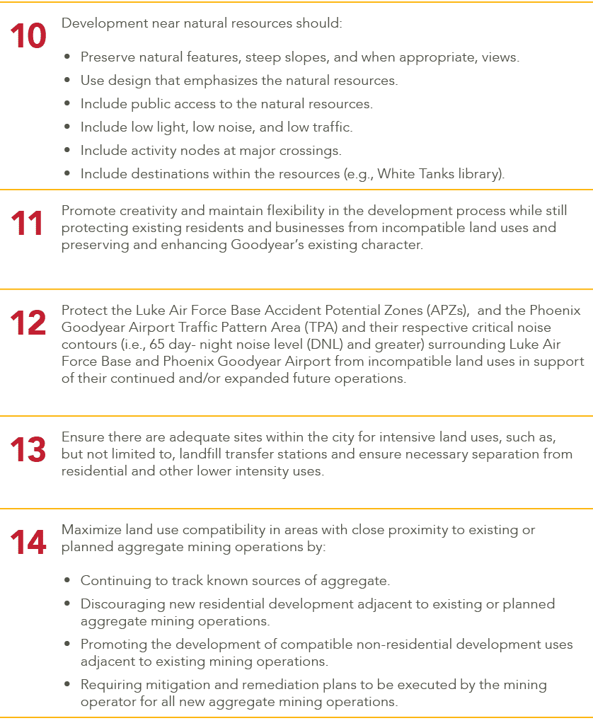 10,Development near natural resources should: Preserve natural features, steep slopes, and when appropriate, views. U...